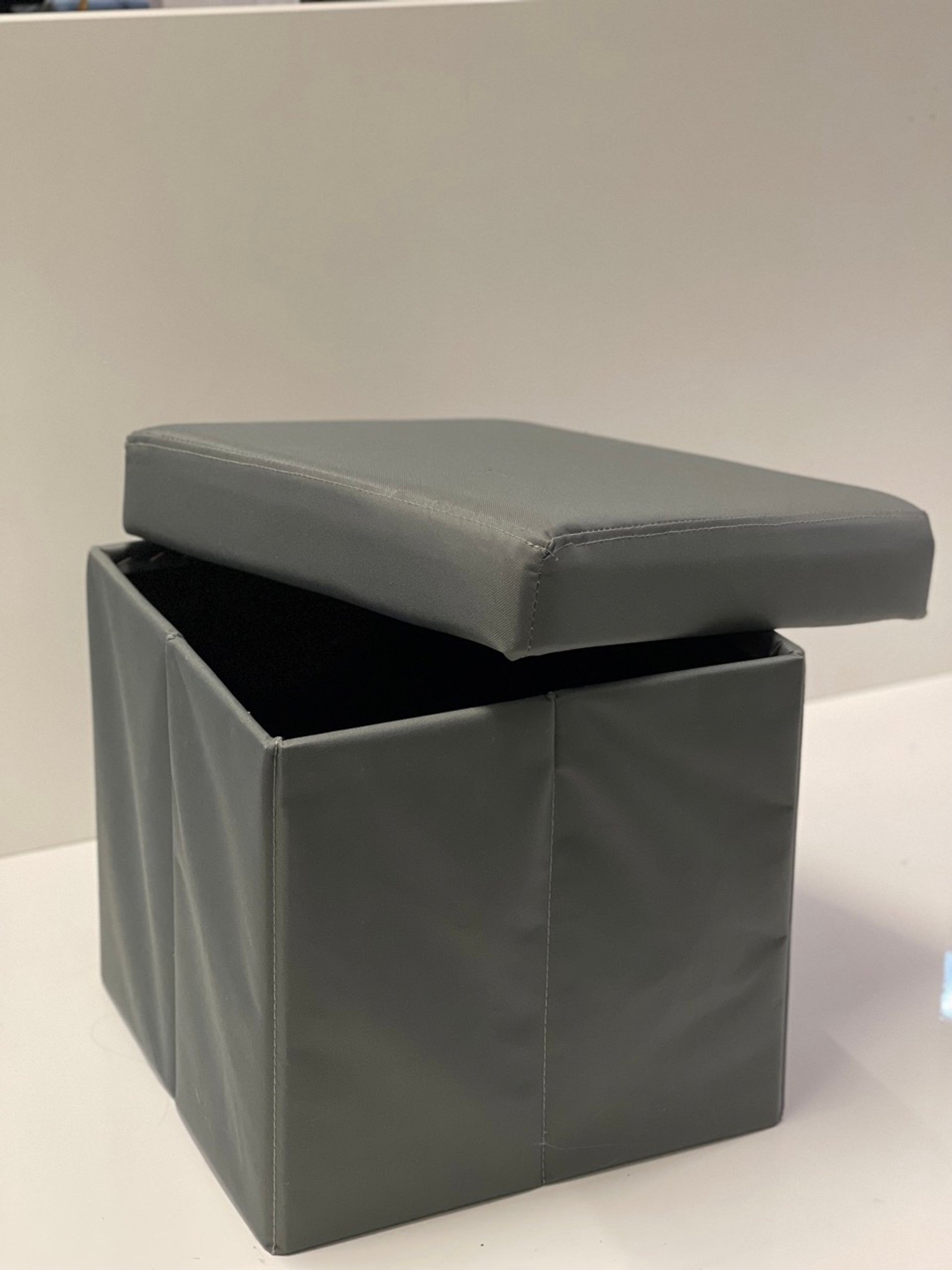 Hocker Box Faltbare Sitzbank mit abnehmbaren Deckel und Stauraum Anthrazit
