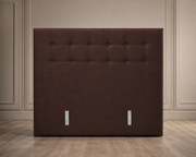 Bettkopfteil 140x115 cm Webstoff Braun