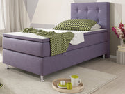 Boxspringbett KN0010 90x200 cm Lila – Webstoff & 5 cm Topper - Interbed