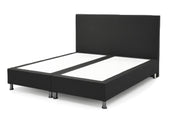 Boxspringbett Berlin 180x200 Webstoff Schwarz – ohne Topper & Matratze
