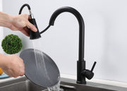Küchenarmatur 360° Wasserhahn Schwarz