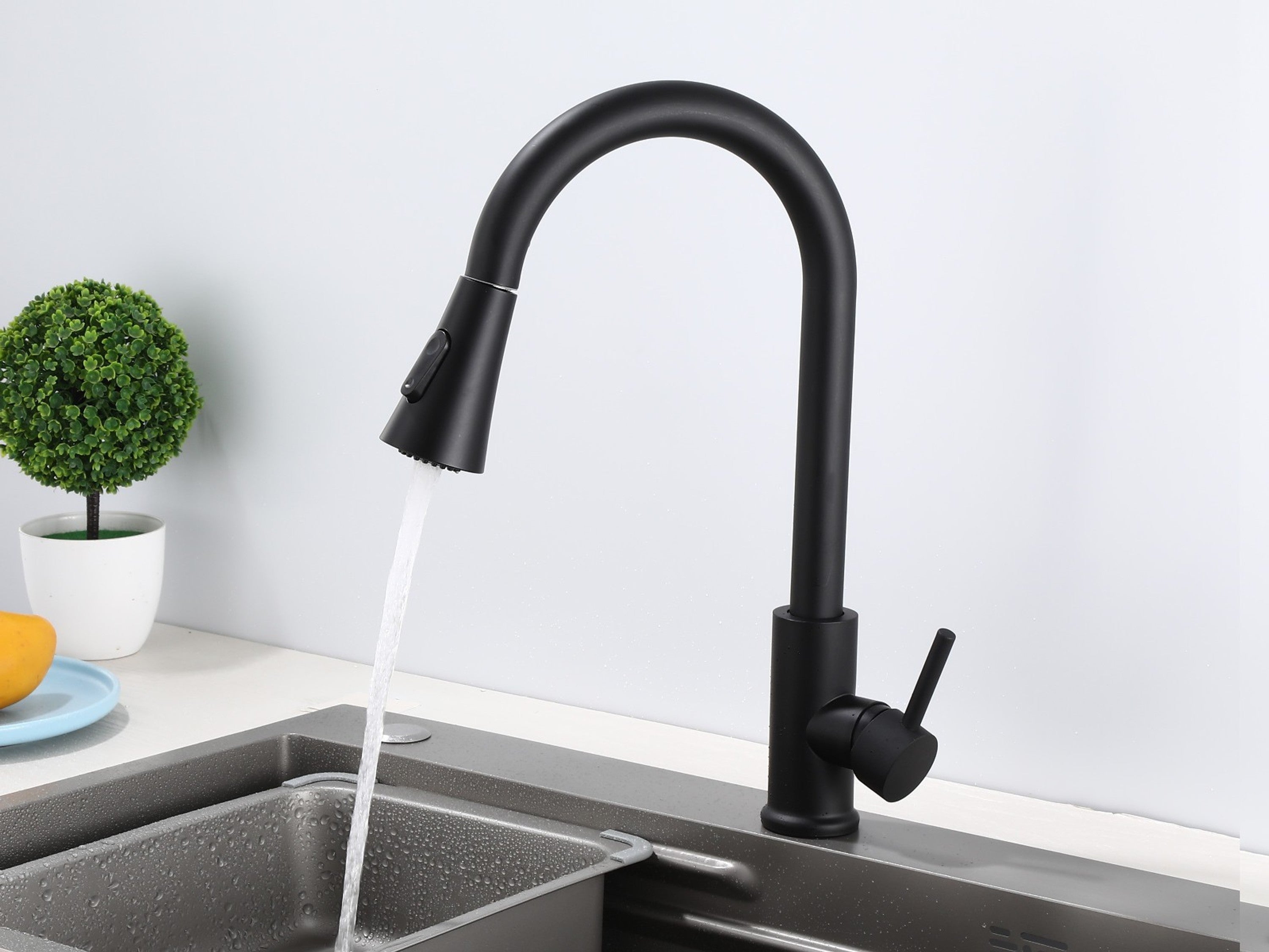 Küchenarmatur 360° Wasserhahn Schwarz