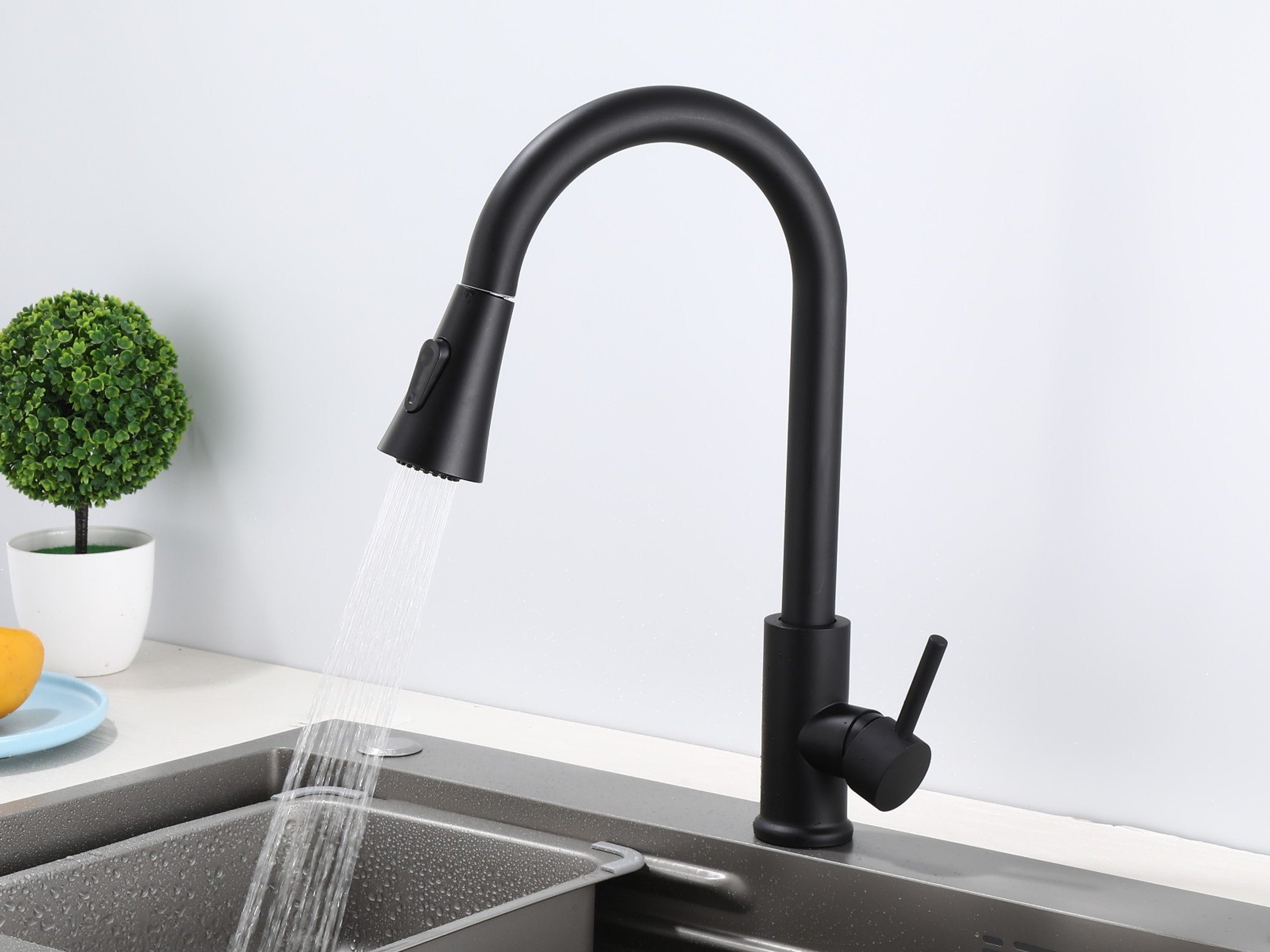 Küchenarmatur 360° Wasserhahn Schwarz