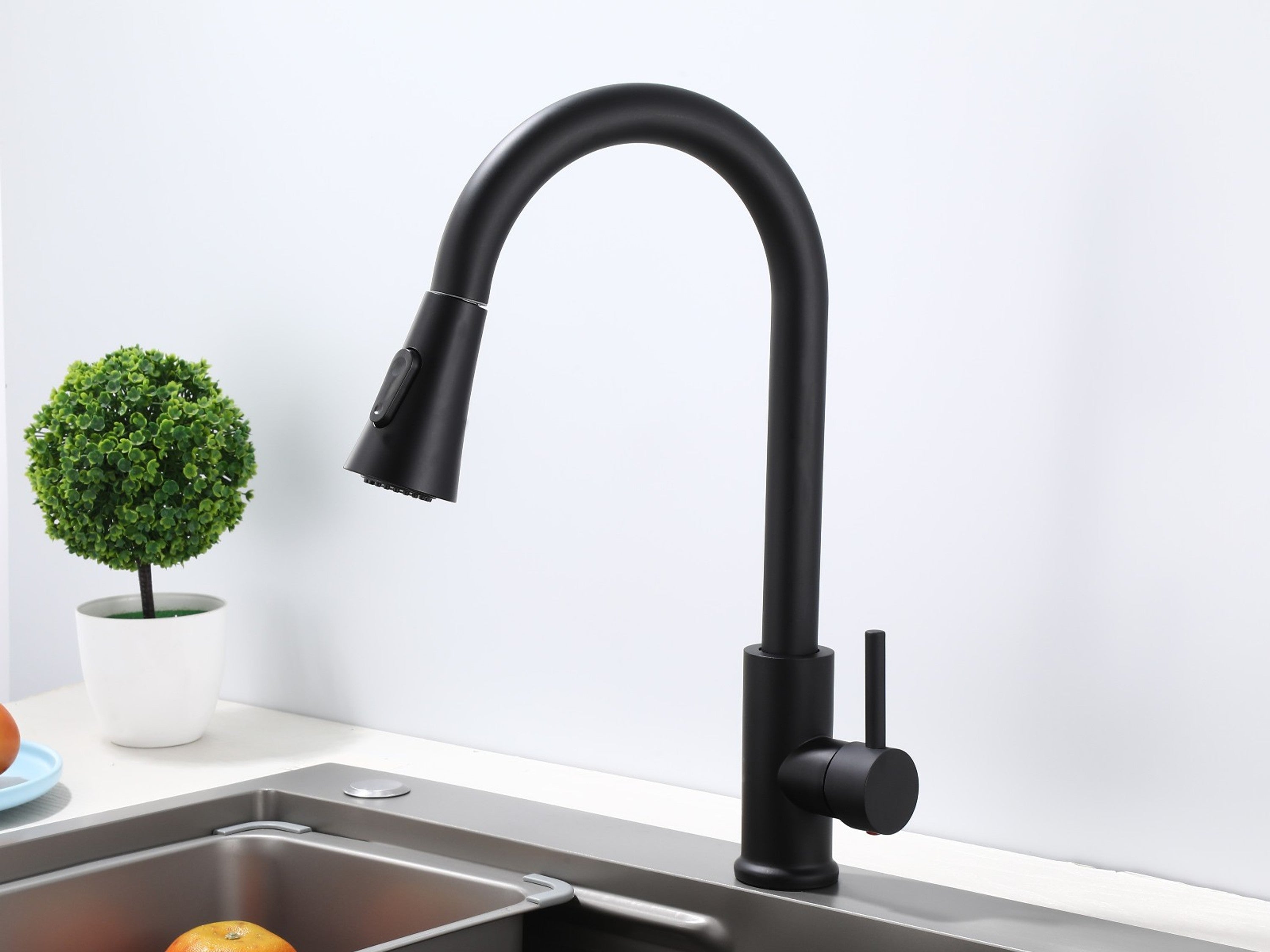 Küchenarmatur 360° Wasserhahn Schwarz