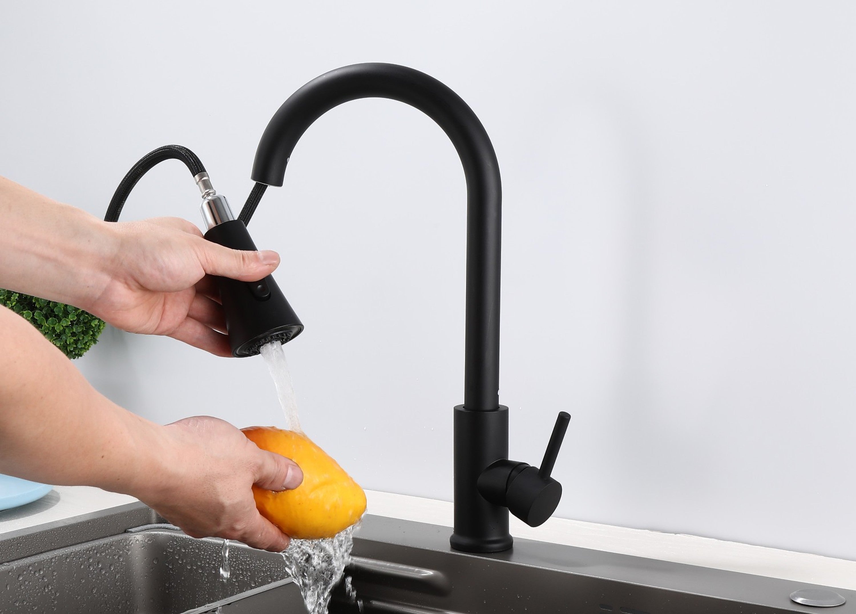 Küchenarmatur 360° Wasserhahn Schwarz