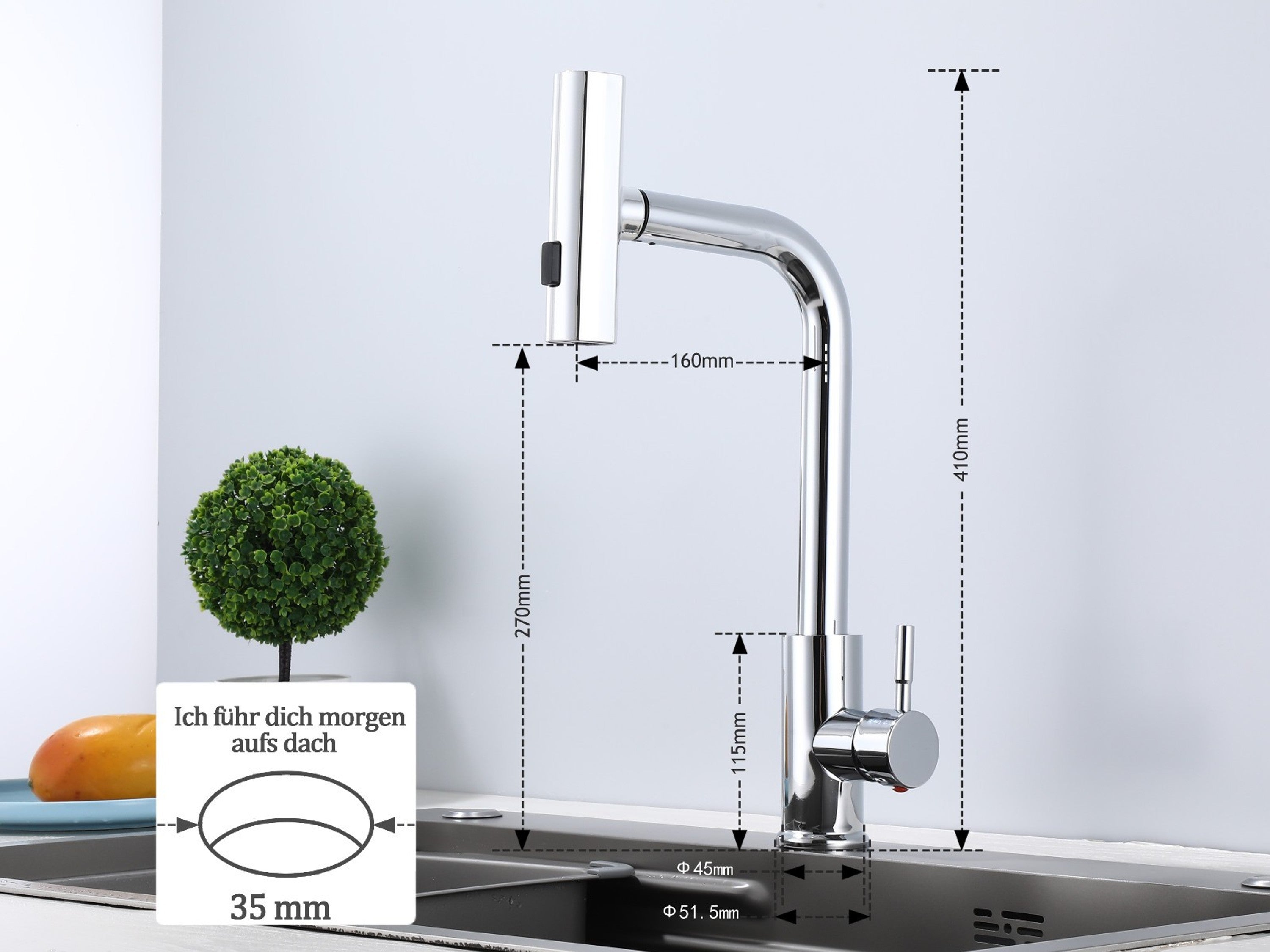 Küchenarmatur 360° Wasserhahn Verchromt - Interbed