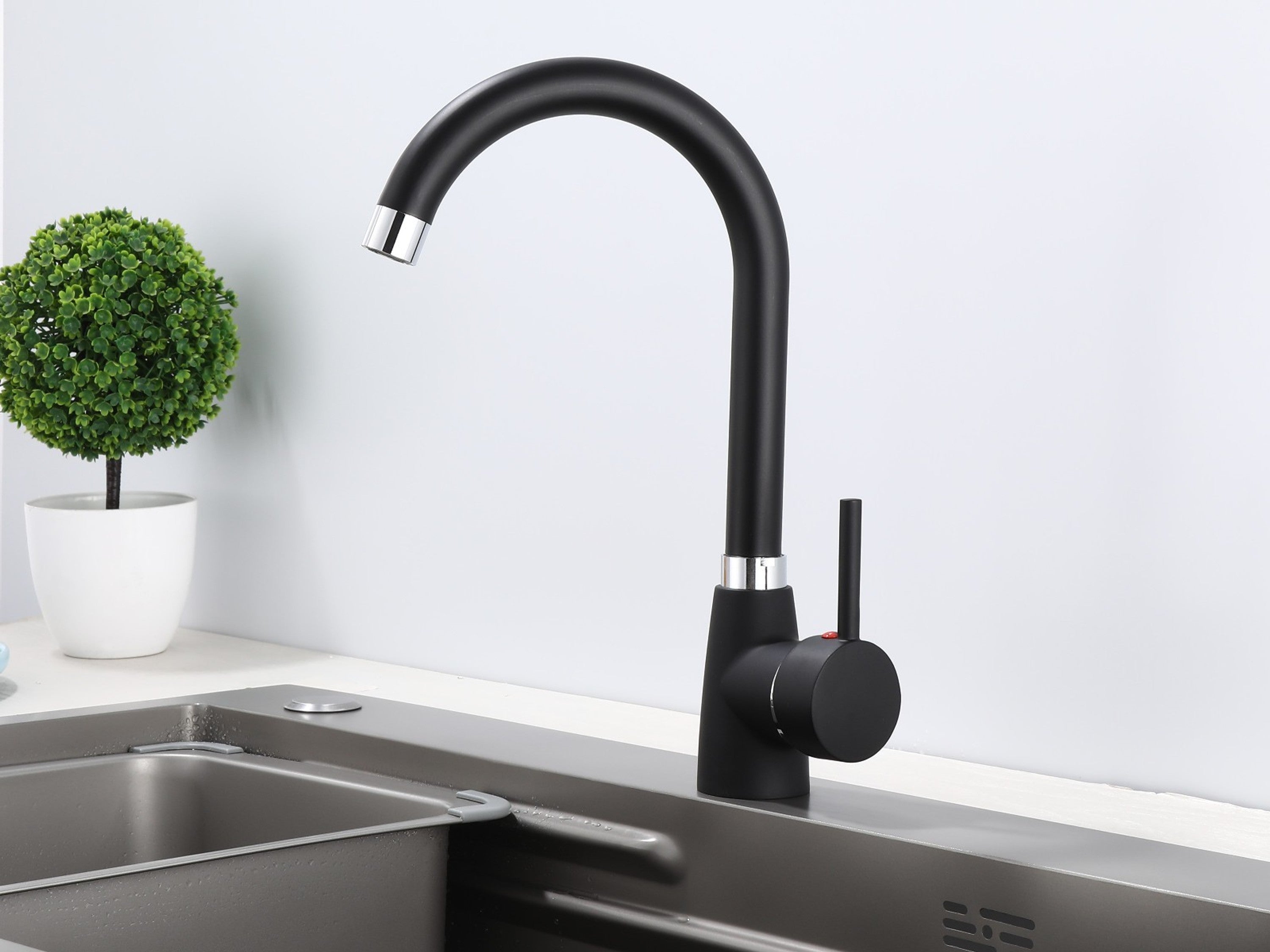 Küchenarmatur 360° Wasserhahn Schwarz - Interbed