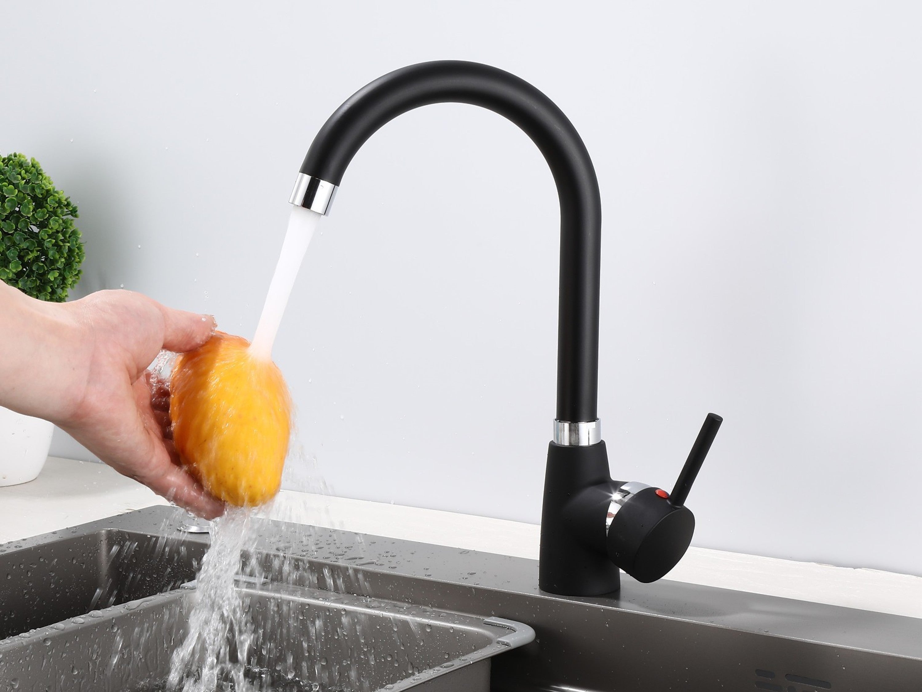 Küchenarmatur 360° Wasserhahn Schwarz - Interbed