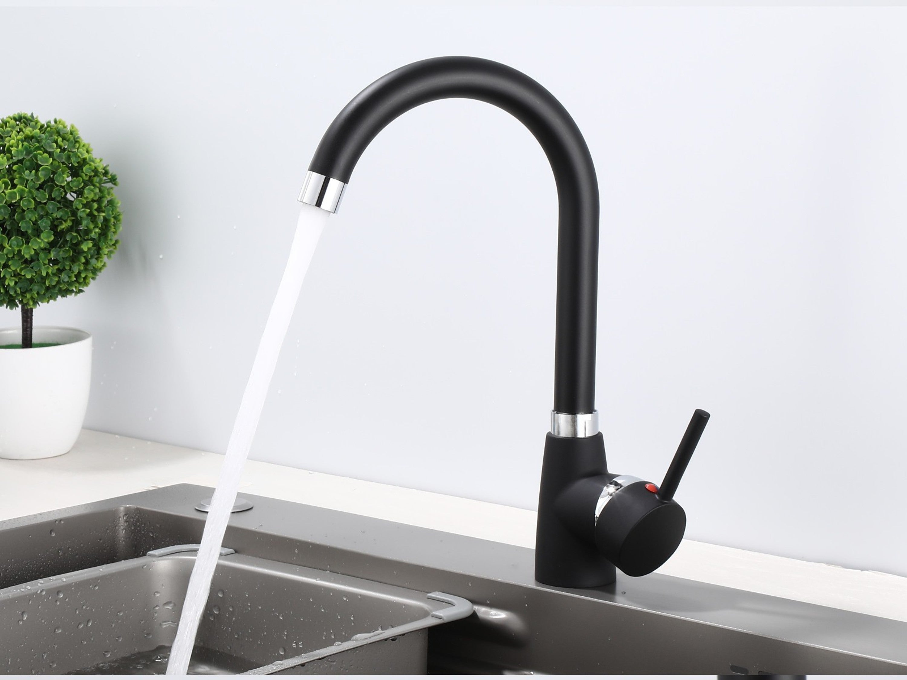 Küchenarmatur 360° Wasserhahn Schwarz - Interbed