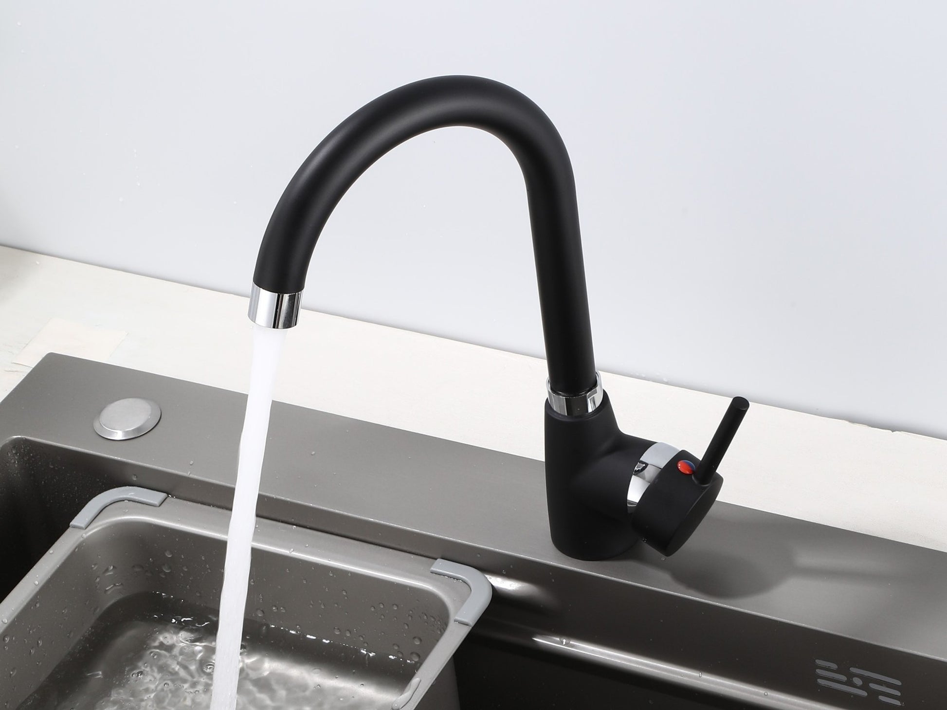 Küchenarmatur 360° Wasserhahn Schwarz - Interbed