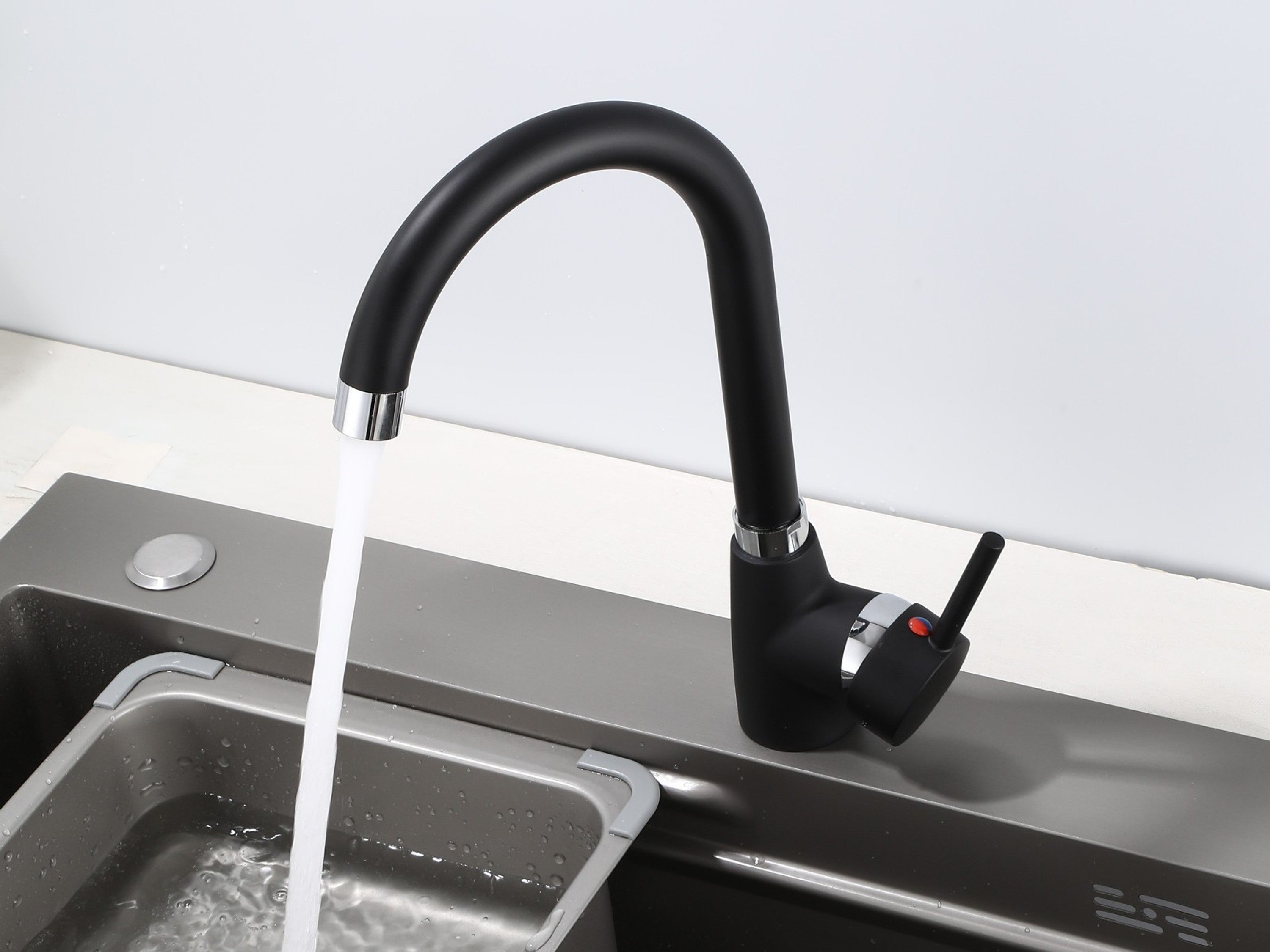 Küchenarmatur 360° Wasserhahn Schwarz - Interbed