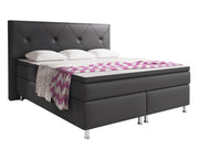 Boxspringbett Oxford 180x200 cm Kunstleder Anthrazit - Interbed