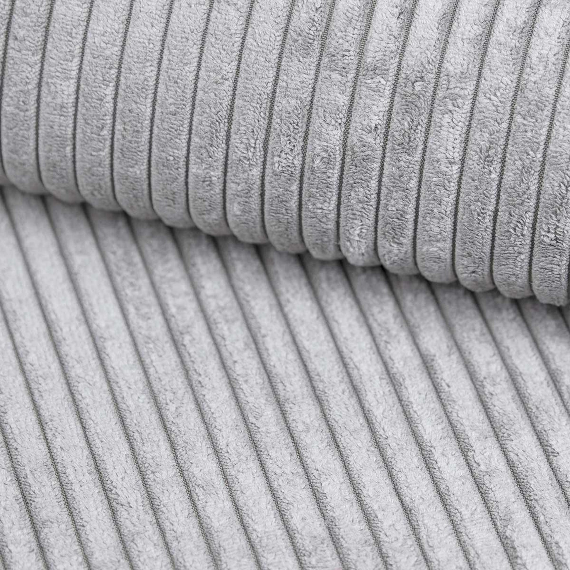 Ecksofa Austin 244x145 cm Cord Silbergrau Poso 110 - Interbed