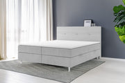 Boxbett Salvador 180x200 cm Grau - mit Bettkasten & Topper - Interbed