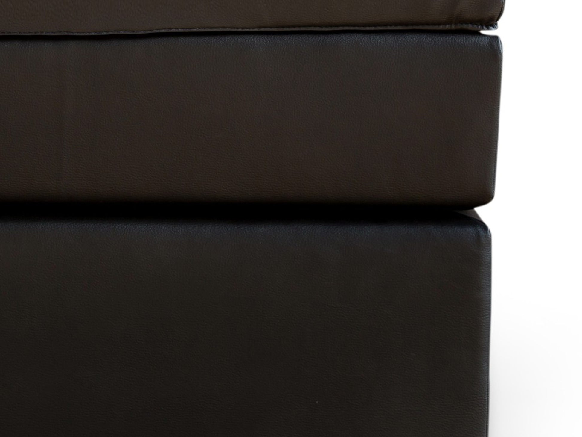 Boxspringbett Turin 180x200 Kunstleder Schwarz – 2×7-Zonen TFK & 6 cm Topper - Interbed