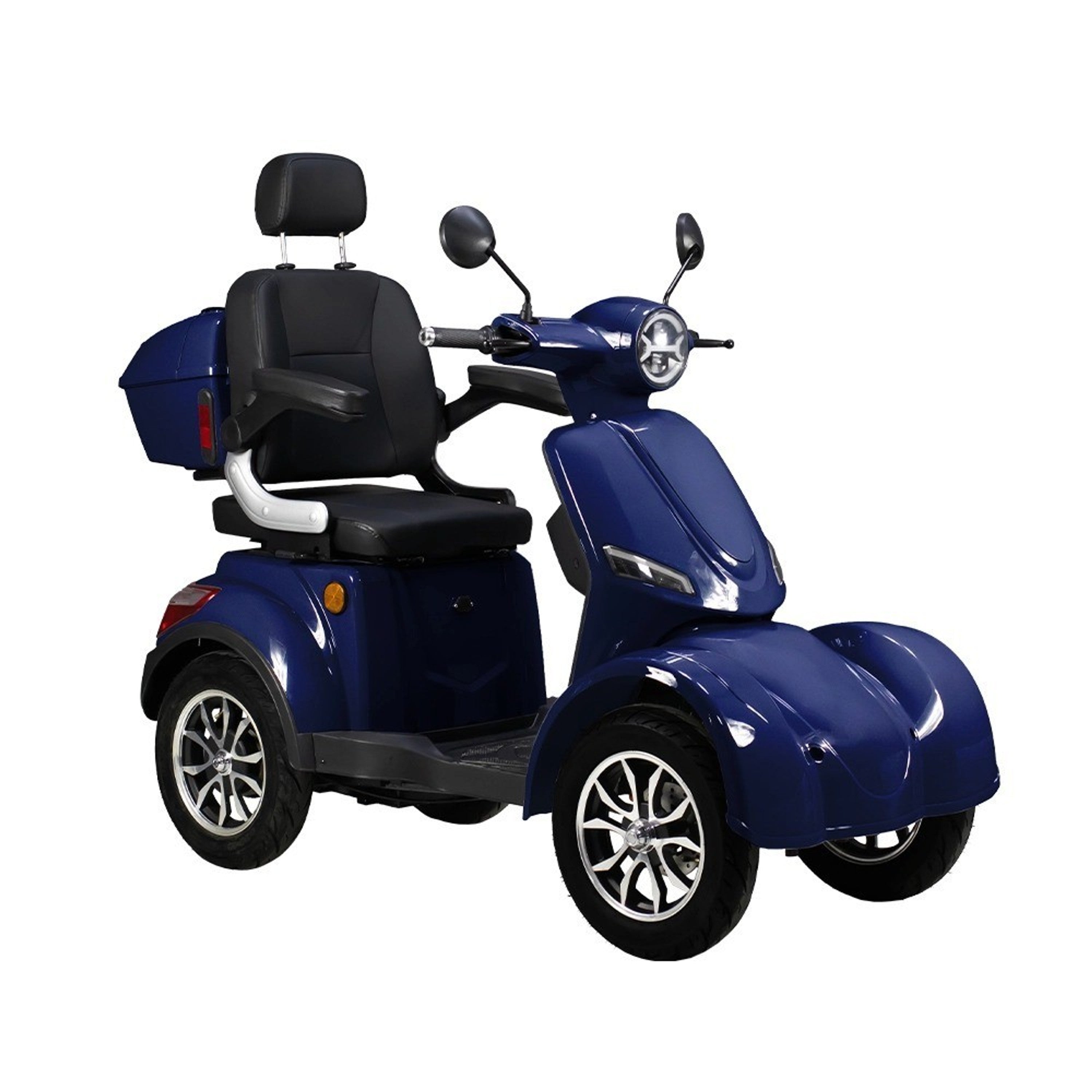 E-Motorroller Seniorenmobil 4-Rad in Grau Seniorenroller E-Roller Blau