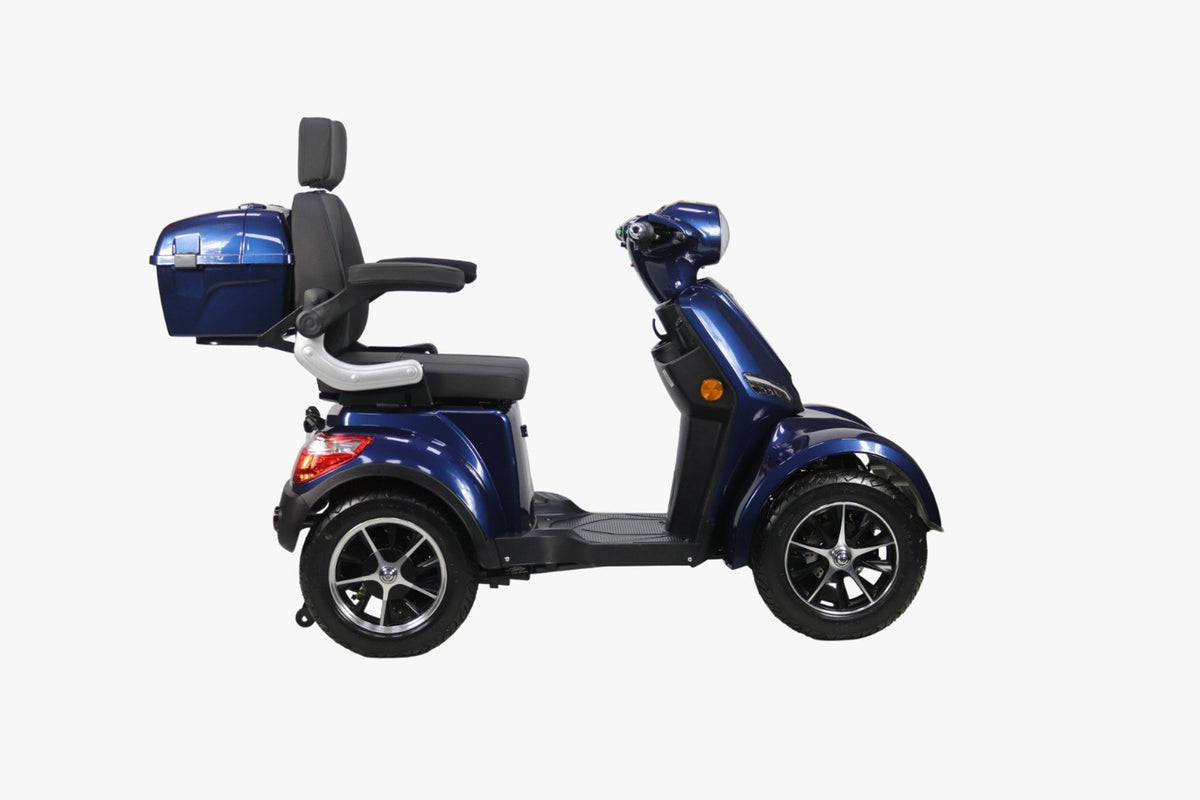 E-Motorroller Seniorenmobil 4-Rad in Grau Seniorenroller E-Roller Blau