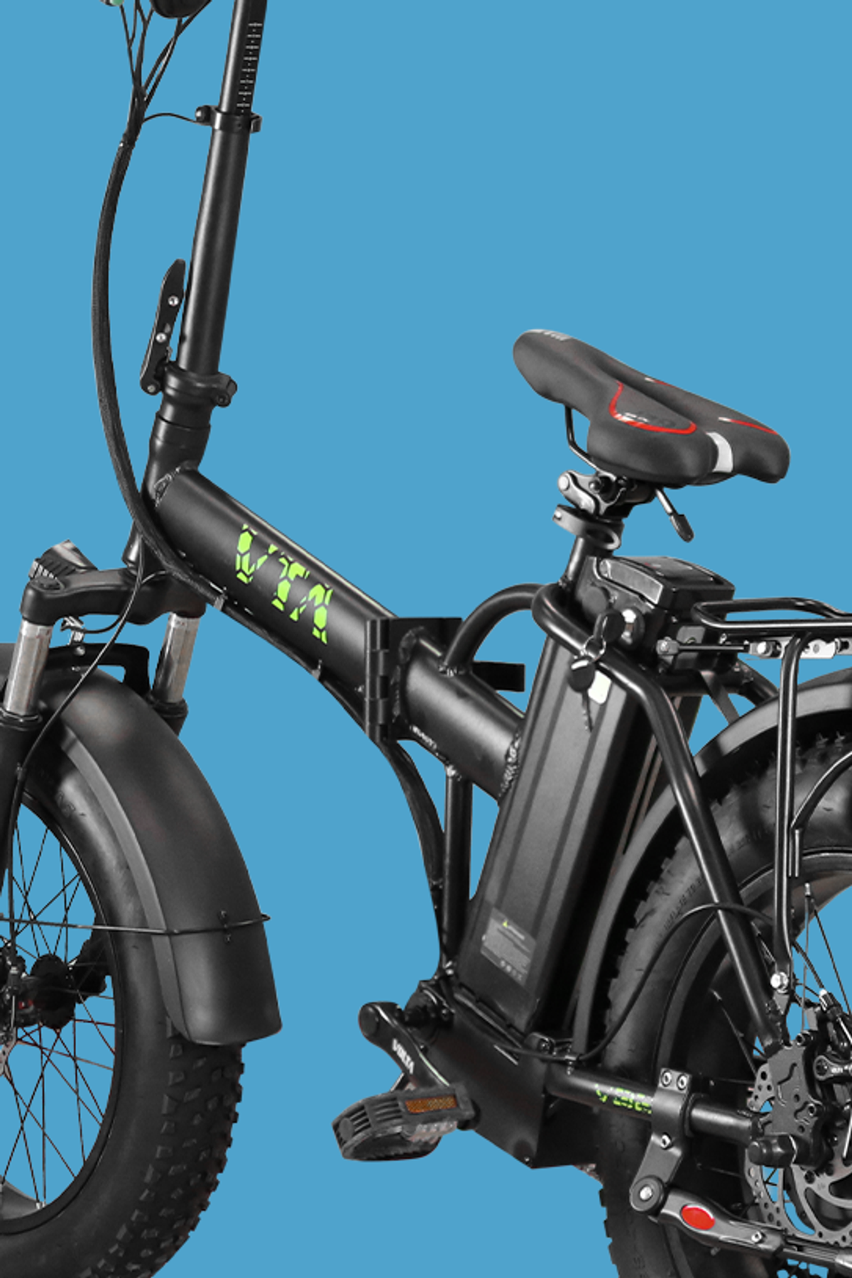 E-Bike Mountainbike 20'' Elektrofahrrad Faltbares E-Fahrrad Schwarz