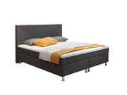 Boxspringbett Berlin 180x200 cm Anthrazit mit Topper-Optik