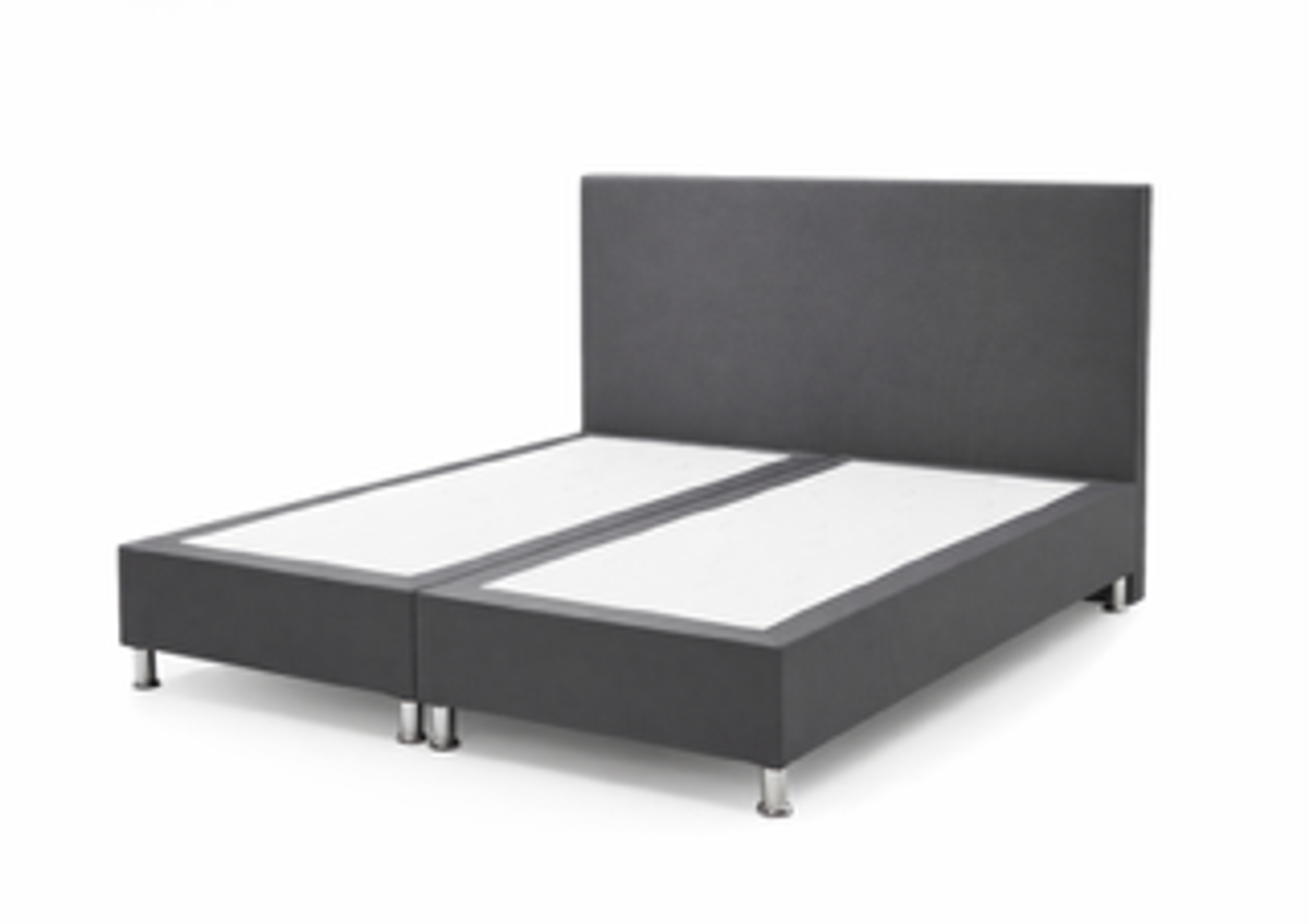 Boxspringbett Berlin 180x200 Anthrazit – Webstoff ohne Matratzen - Interbed