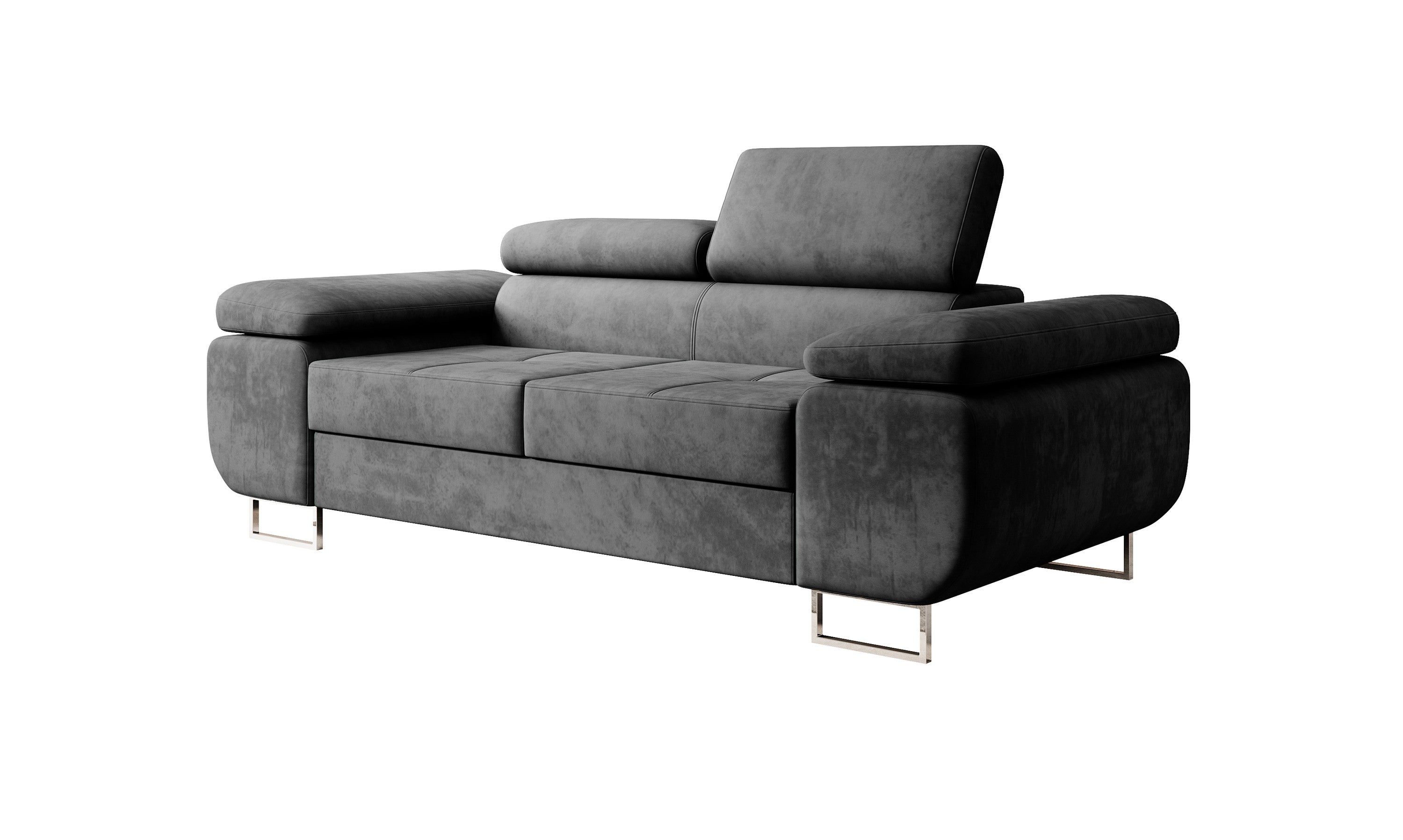 Sofa Set MALTA 3-2-1 Samtstoff Grau - Interbed