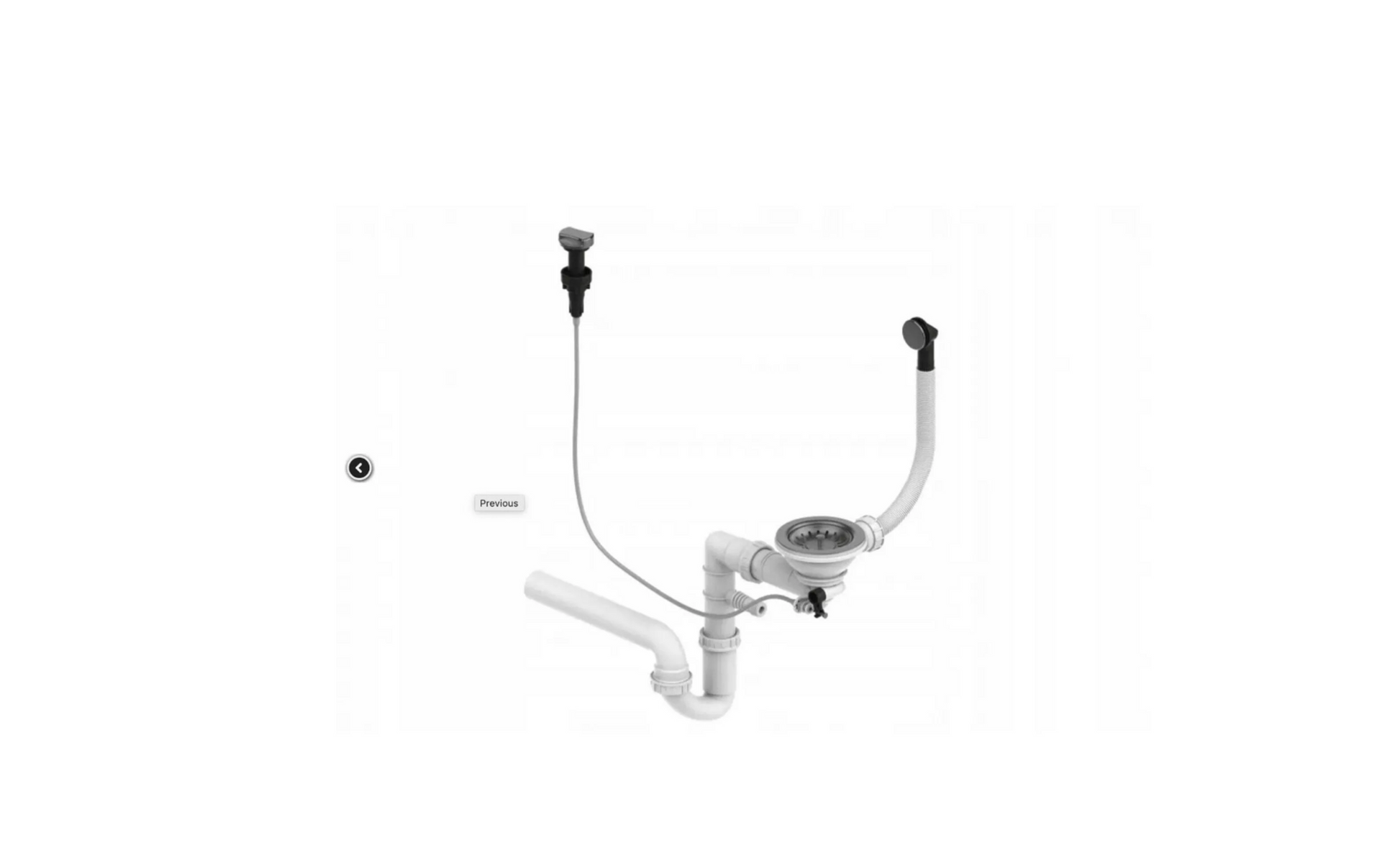 Granitspüle Küchenspüle Granit Siphon Einbauspüle Spülbecken Granit 76x44 ROM Weiss - Interbed